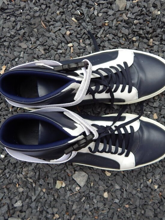 Buscemi WMens 100mm High Top Sneaker Shoes Navy Blue Leather US 10D / EU 43 main image 6
